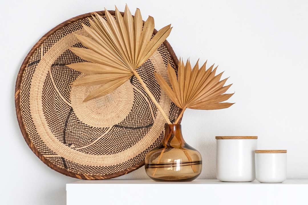 Bouquet panière ethnique