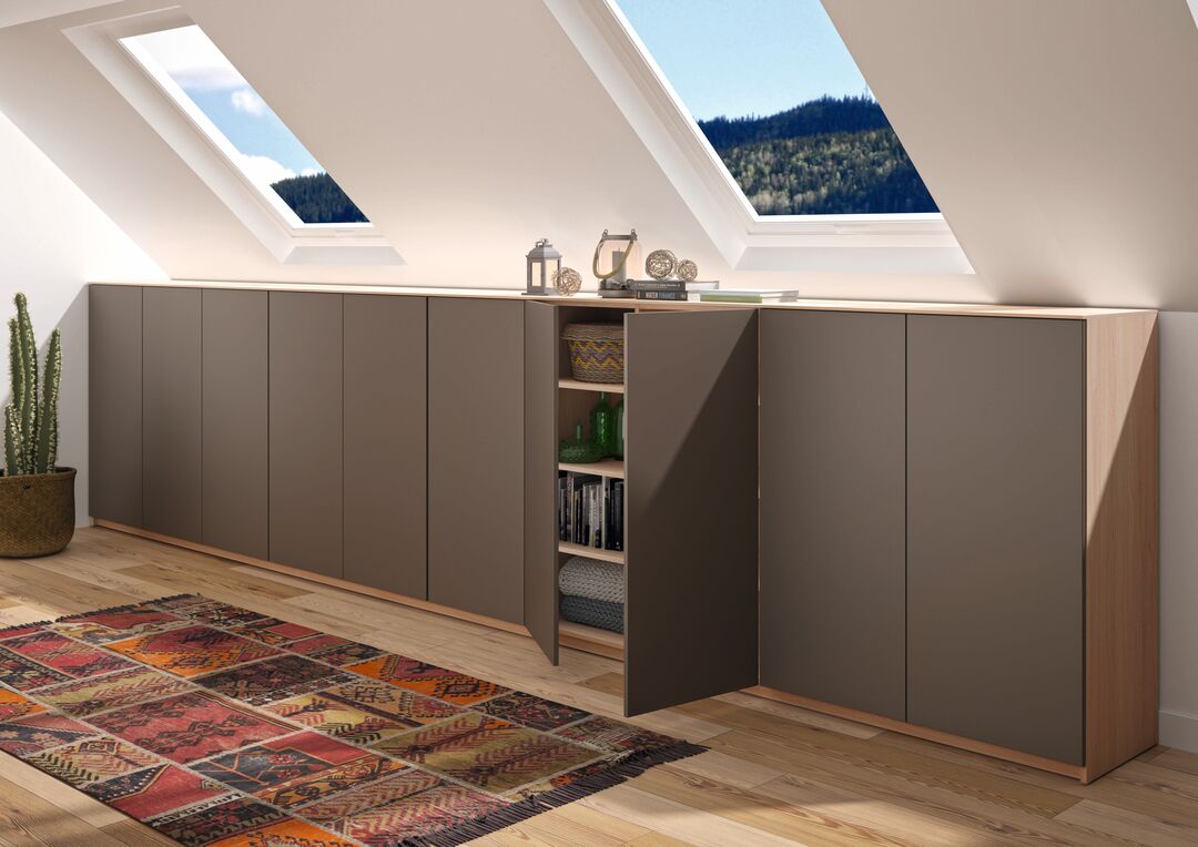 Portes battantes sogal interieurs couloir sous pente de toit