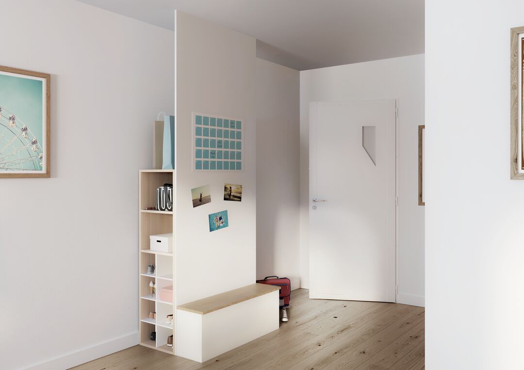 Entrée pratique et ordonnée - aménagement Sogal? Intérieurs