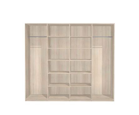 Aper?u 4 colonnes penderies et tablettes (au centre)