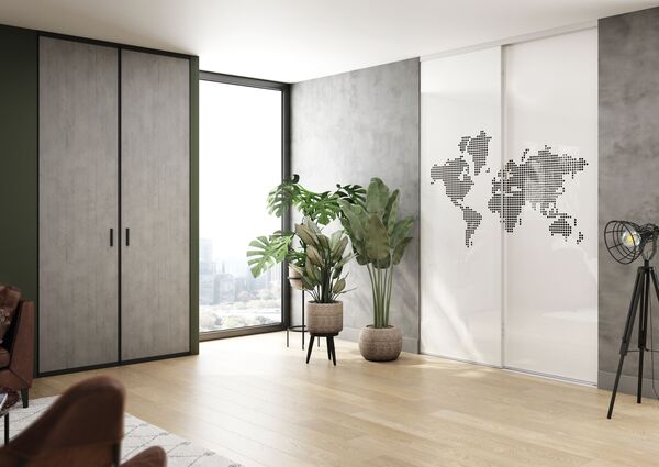 portes de placard Pivotante et portes coulissantes Sogal? Colors