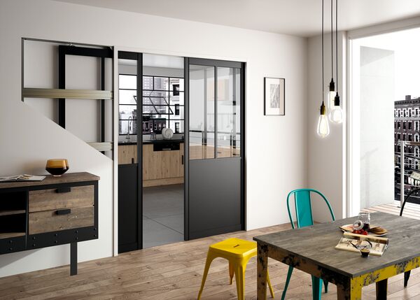 Aper?u Chassis à galandage 2 vantaux