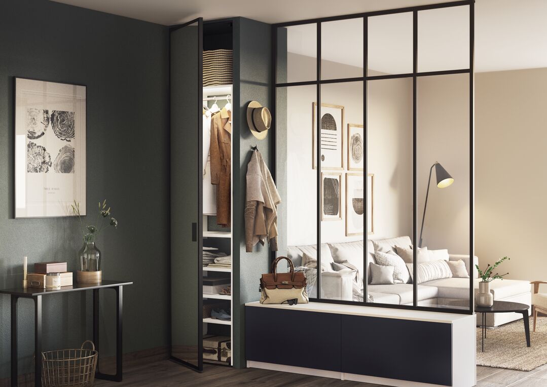 Sogal Entrée Portes de placard Pivotante avec aménagement