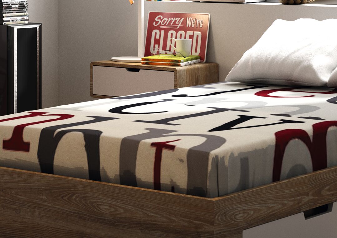 Couette rouge et noire Chambre Adolescent